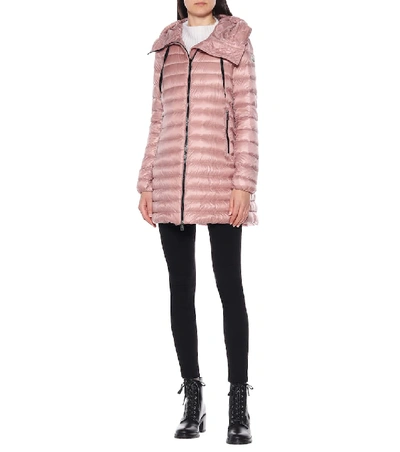 Shop Moncler Rubis Down Coat In Pink