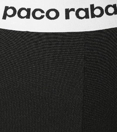 Shop Paco Rabanne Logo Stirrup Leggings In Black