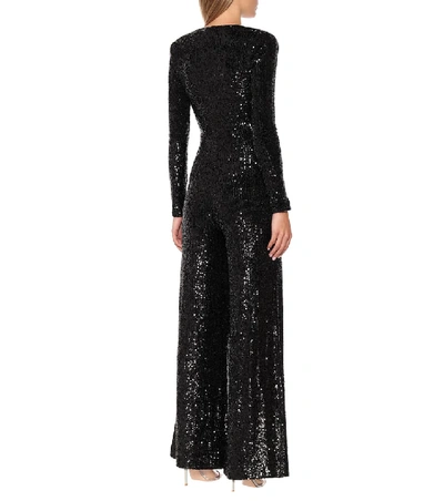 Shop Dundas Sequinned Jumpsuit In Black