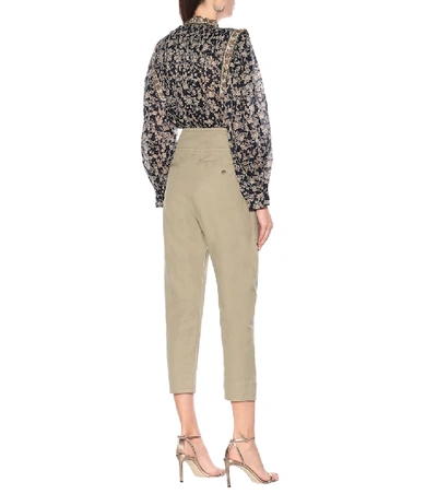 Shop Isabel Marant Étoile Raluni Mid-rise Carrot Pants In Beige