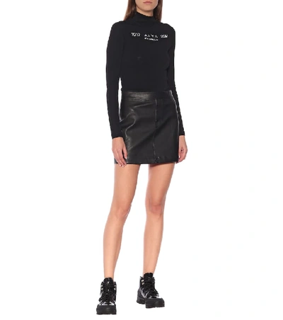 Shop Alyx Logo Instarsia Knitted Top In Black