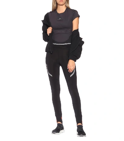 Shop Adidas By Stella Mccartney Run Stretch Tights In Black