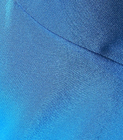 Shop Haider Ackermann Silk Midi Dress In Blue