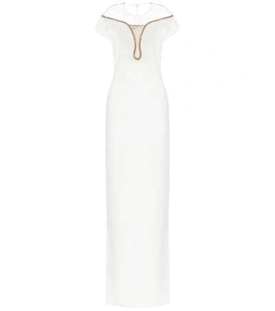 Shop Stella Mccartney Lara Stretch-cady Gown In White