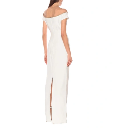 Shop Stella Mccartney Lara Stretch-cady Gown In White