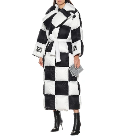 Shop Off-white Quilted Down Coat In Black