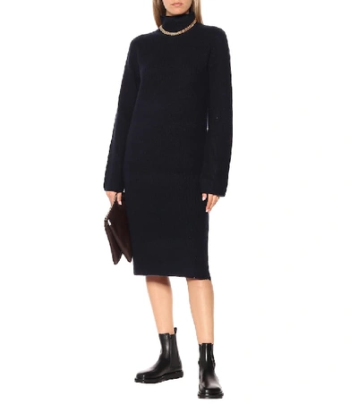 Shop The Row Moa Wool-blend Dress In Blue