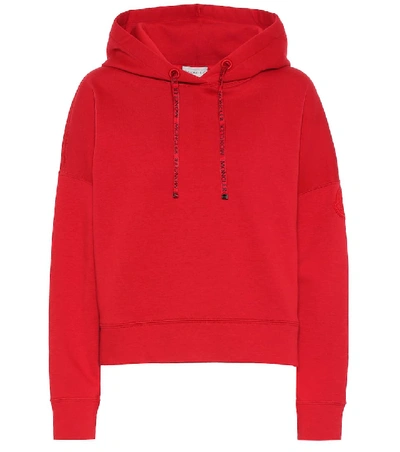 Shop Moncler Cotton-blend Hoodie In Red