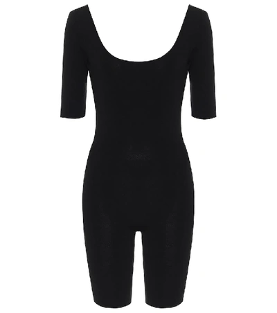 Shop Zeynep Arcay Ribbed Playsuit In Black