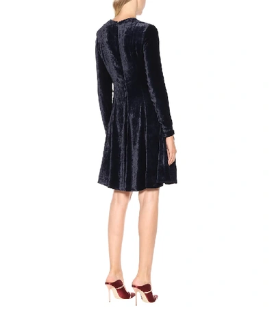 Shop Stella Mccartney Velvet Dress In Blue