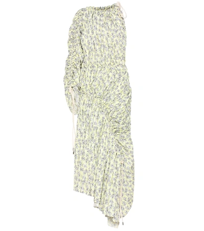 Shop Marni Floral-printed Cotton Dress In Multicoloured