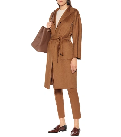 Shop Max Mara Lilia Double-face Cashmere Coat In Brown