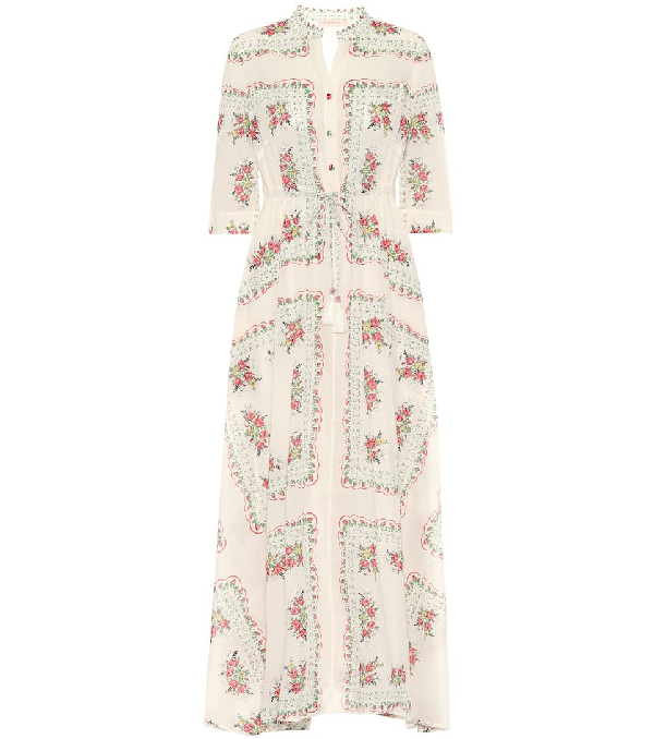 tory burch printed cotton maxi dress