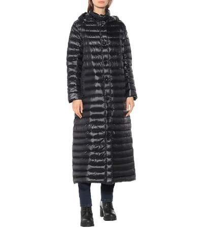 Shop Moncler Chocolat Down Coat In Black