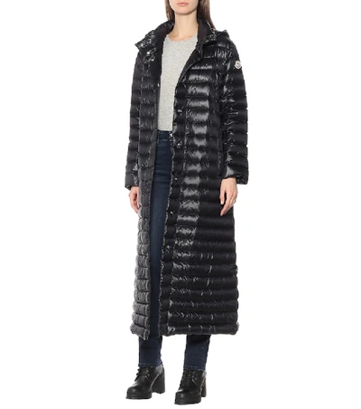 Shop Moncler Chocolat Down Coat In Black