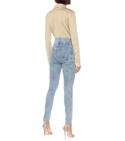 Shop J Brand X Elsa Hosk Saturday High-rise Skinny Jeans In Blue