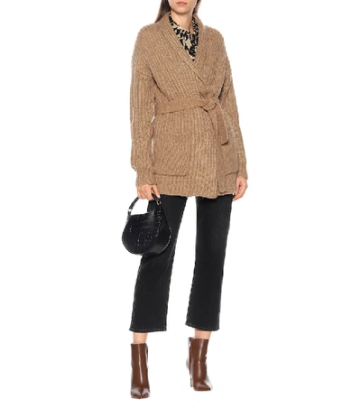 Shop Diane Von Furstenberg Ilaria Merino Wool-blend Cardigan In Neutrals
