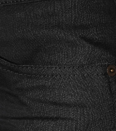 Shop Saint Laurent Kick-flare Cropped Jeans In Blue