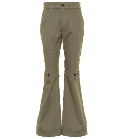 Shop Loewe Cotton Pants In Green