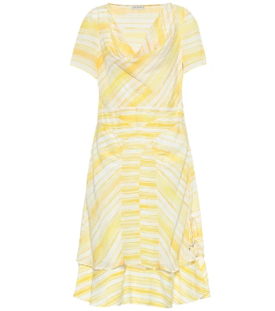 Shop Altuzarra Lucia Striped Silk Dress In Yellow