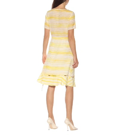 Shop Altuzarra Lucia Striped Silk Dress In Yellow