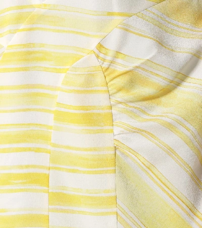 Shop Altuzarra Lucia Striped Silk Dress In Yellow