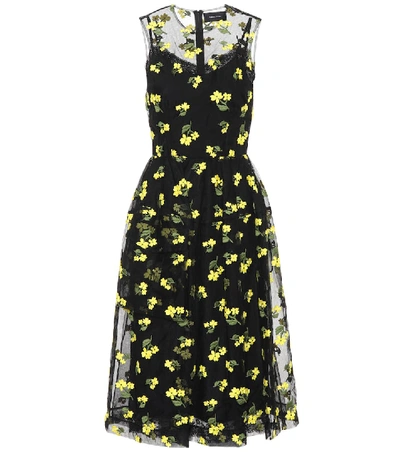 Shop Simone Rocha Cotton-blend Sleeveless Dress In Black