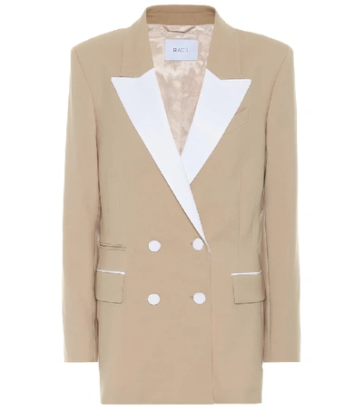 Shop Racil Felix Stretch-wool Blazer In Beige