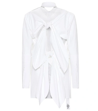 Shop Absence Of Paper Pigtails Cotton Shirt In White