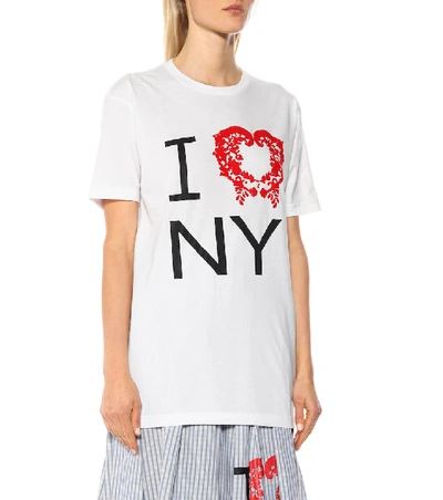 Shop Rosie Assoulin Printed Cotton T-shirt In White