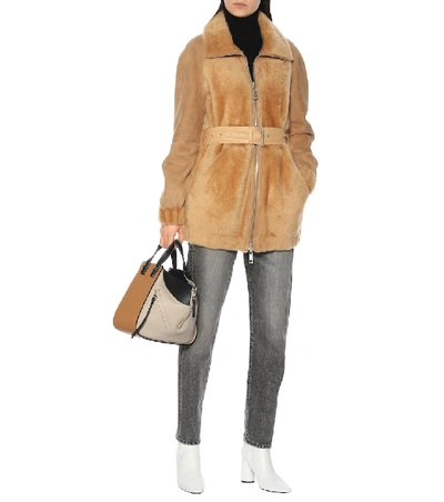 Shop Common Leisure Daffodil Shearling Coat In Gold