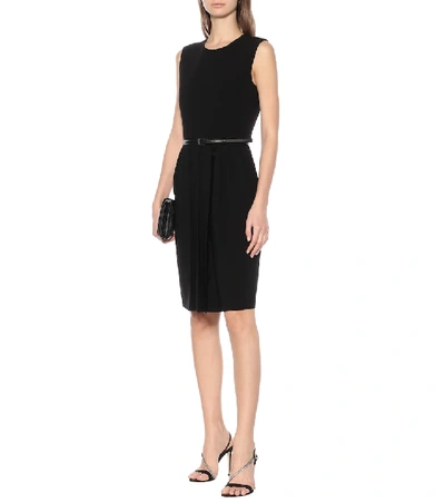 Shop Max Mara Pedale Belted Jersey Dress In Black