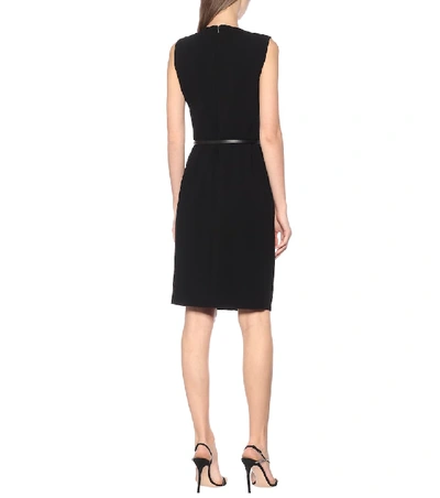 Shop Max Mara Pedale Belted Jersey Dress In Black