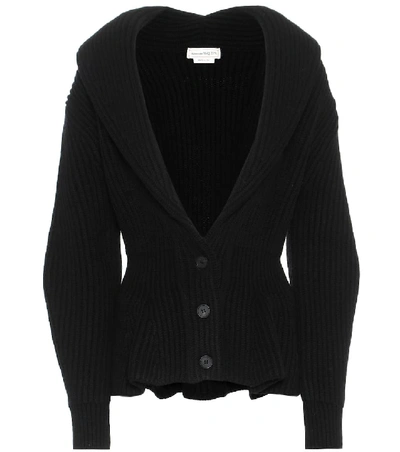 Shop Alexander Mcqueen Wool And Cashmere Cardigan In Black