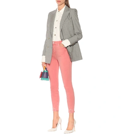 Shop J Brand Alana High-rise Skinny Jeans In Pink