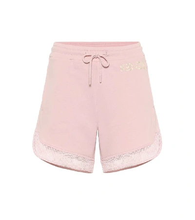 Shop Kenzo Cotton-jersey Shorts In Pink
