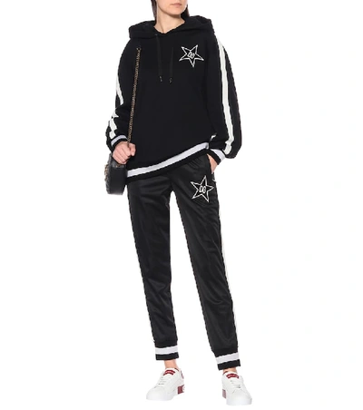 Shop Dolce & Gabbana Dg Millennials Trackpants In Black