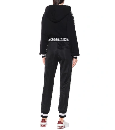 Shop Dolce & Gabbana Dg Millennials Trackpants In Black