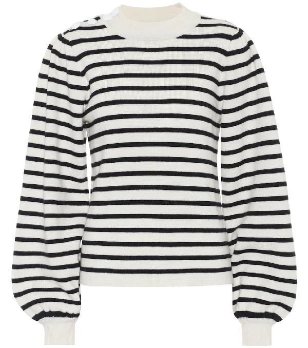ganni striped sweater