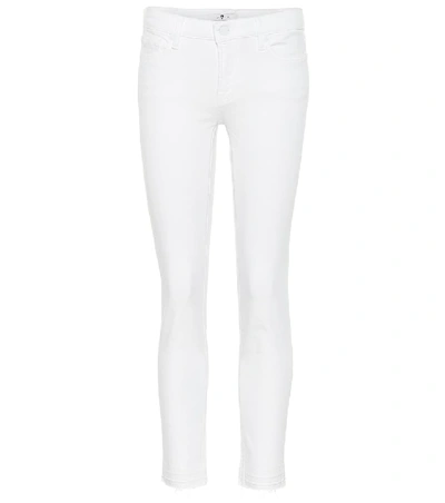 Shop 7 For All Mankind Pyper Mid-rise Skinny Jeans In White