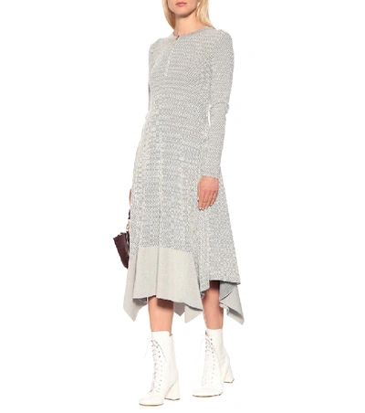 Shop Stella Mccartney Wool-blend Knit Dress In Multicoloured