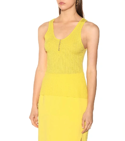 Shop Altuzarra Mirto Wool And Cashmere Tank Top In Yellow