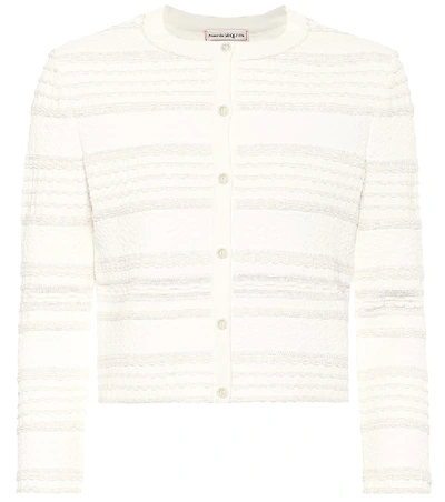 Shop Alexander Mcqueen Cropped Cardigan In White