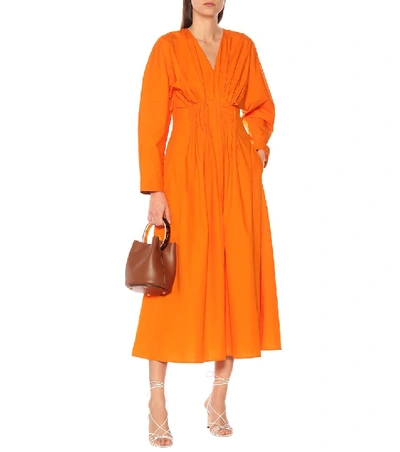 Shop Roksanda Marola Cotton Maxi Dress In Orange