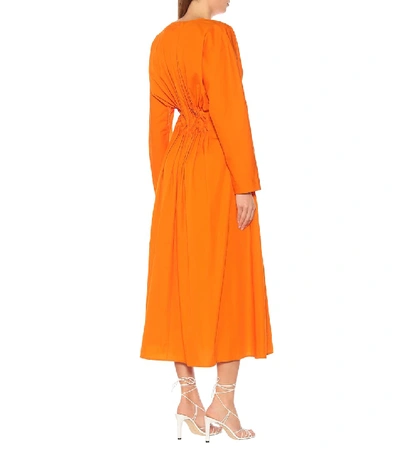 Shop Roksanda Marola Cotton Maxi Dress In Orange