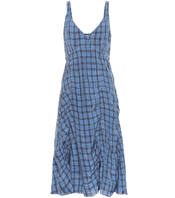 checked slip dress