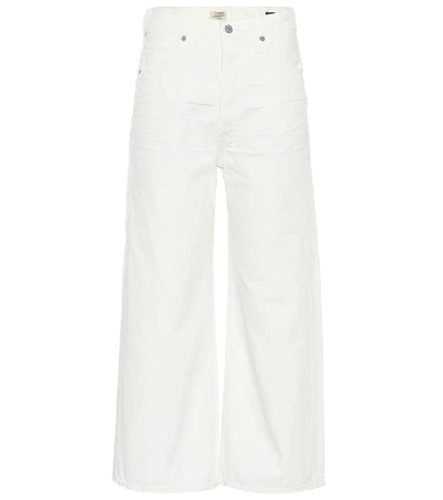 Shop Citizens Of Humanity Sacha High-rise Wide Jeans In White