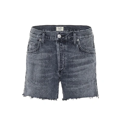 Shop Citizens Of Humanity Marlow Mid-rise Denim Shorts In Black