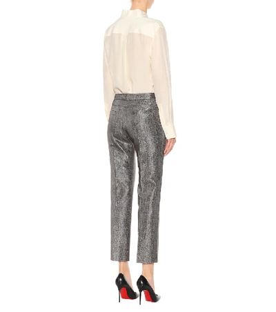 Shop Chloé Metallic Straight-leg Pants