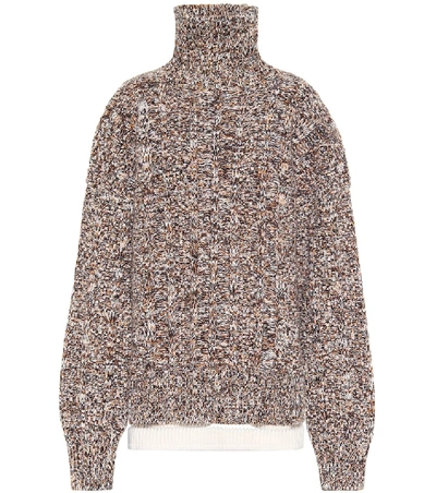 Shop Jil Sander Wool-blend Turtleneck Sweater In Multicoloured